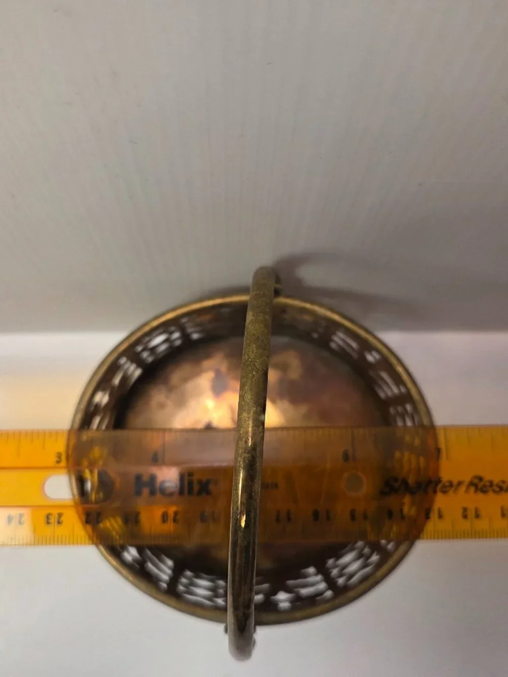 Vintage Pier 1 Brass Basket